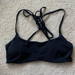 Black bikini swim suit top Chelsea•28 size M with cross straps tie adjustable